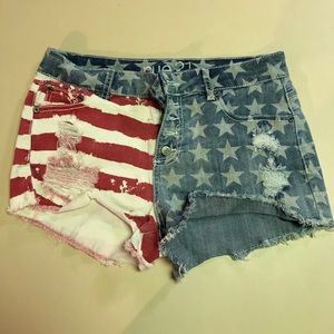 Patriotic Rue21 Denim Shorts